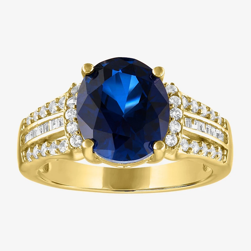 Womens Gemstone 14K Gold Over Silver Oval Cocktail Ring