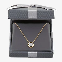 Womens 1/6 CT. T.W. Lab Grown White Diamond 10K Gold 17 Inch Pendant Necklace
