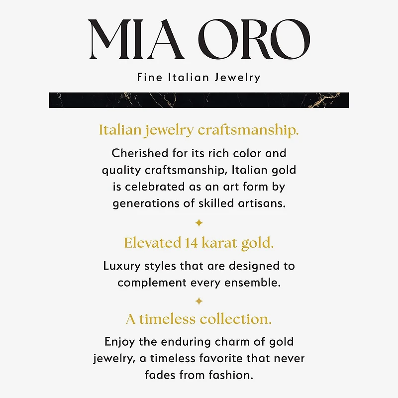 Mia Oro Womens 14K Gold 22mm Round Hoop Earrings