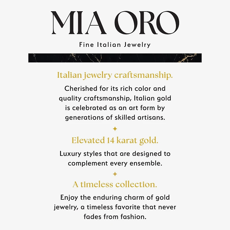 Mia Oro Womens 14K Gold Round Drop Earrings