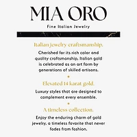Mia Oro Womens 14K Gold Round Drop Earrings
