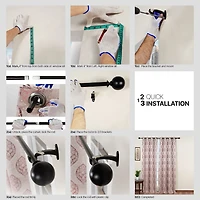 Deco Window Quattro 1 Adjustable Curtain Rod