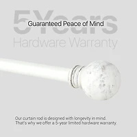 Deco Window Wood Globe 1 IN Adjustable Curtain Rod