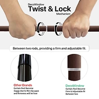 Deco Window Supreme Ceramic 1 Adjustable Curtain Rod