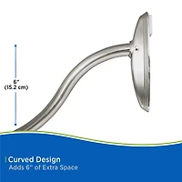 Kenney Twist & Fit No Tools Curved 57-72 IN Adjustable Tension Shower Curtain Rod