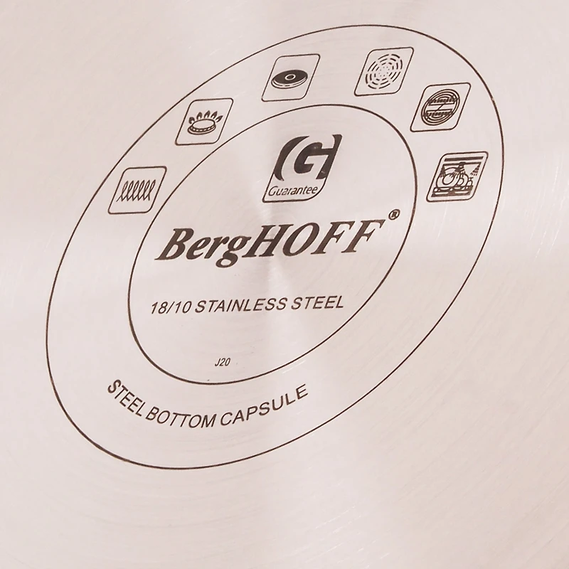 BergHOFF Ouro Gold 18/10 Stainless Steel 5-pc. Cookware Set with Glass Lid