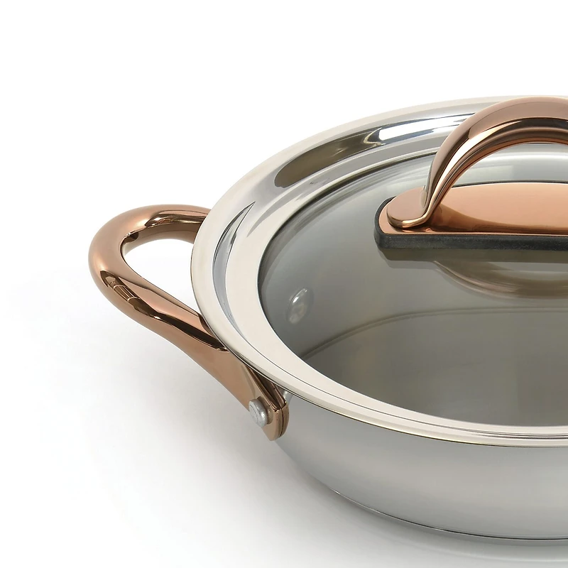 BergHOFF Ouro Gold 18/10 Stainless Steel 5-pc. Cookware Set with Glass Lid