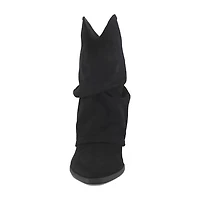 Yoki Womens Flat Heel Slouch Boots