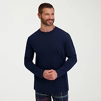 Hanes Mens Crew Neck Long Sleeve 2-pc. Pajama Sets