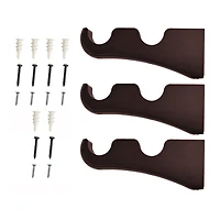Lumi Home Furnishings Wood Double Curtain Rod Brackets