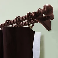 Lumi Home Furnishings Wood Double 2-pc. Curtain Rod Brackets