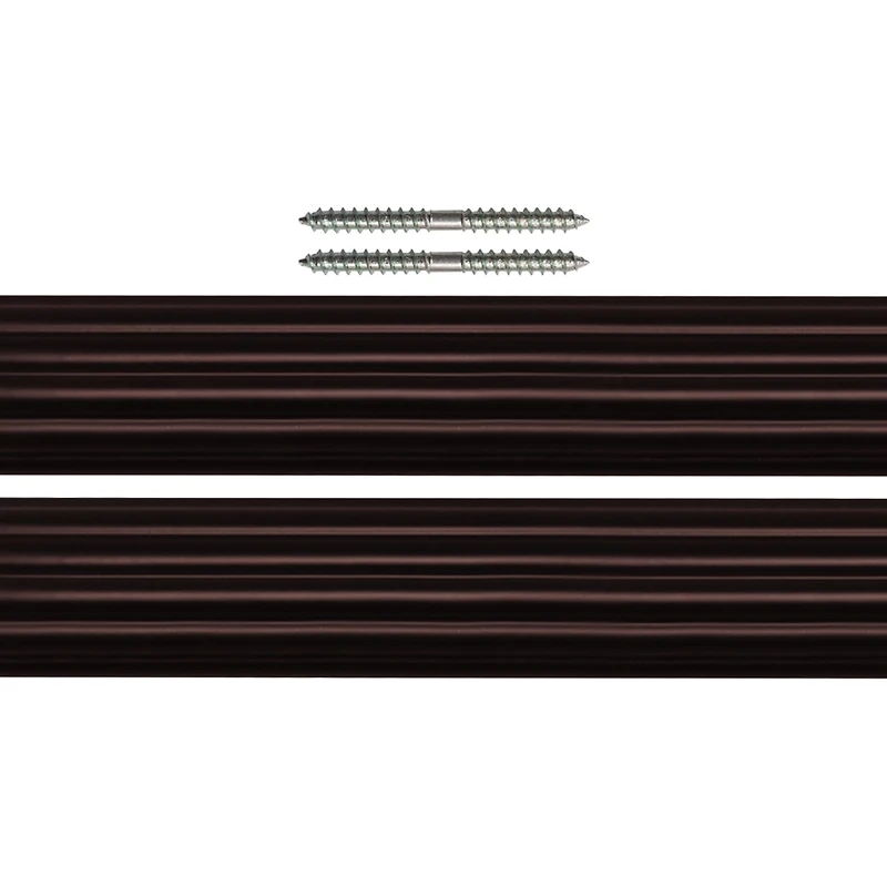 Lumi Home Furnishings Wood 1 3/8 3FT or 4FT x 2pcs Curtain Rod