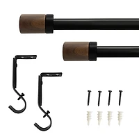 Lumi Home Furnishings Maple Cylinder 3/4 Curtain Rod