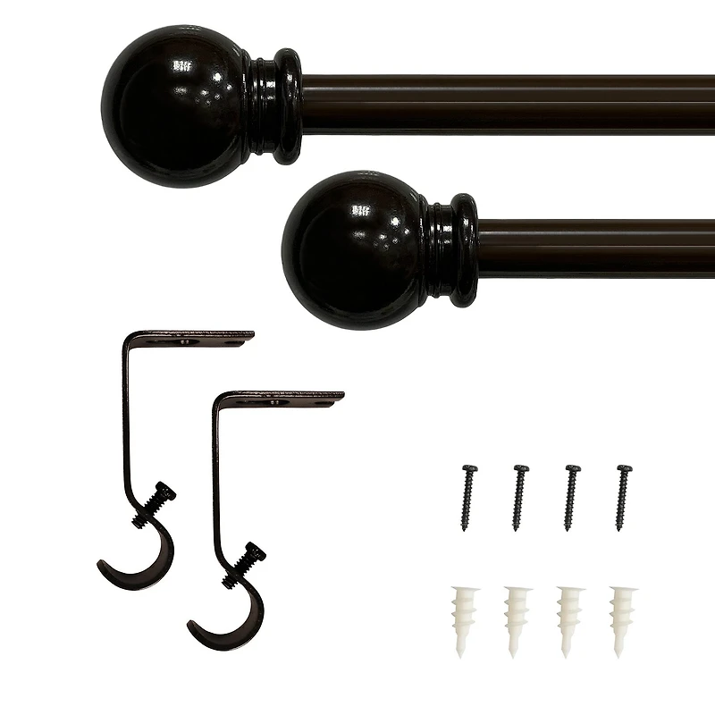 Lumi Home Furnishings Ball 5/8 Curtain Rod