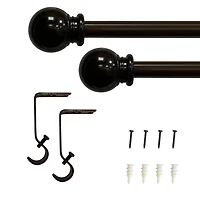 Lumi Home Furnishings Ball 5/8 Curtain Rod