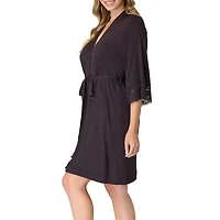 Bali® Breathe Womens Sleepwear Robe with Pockets, Soft Stretch Lace DFD143
