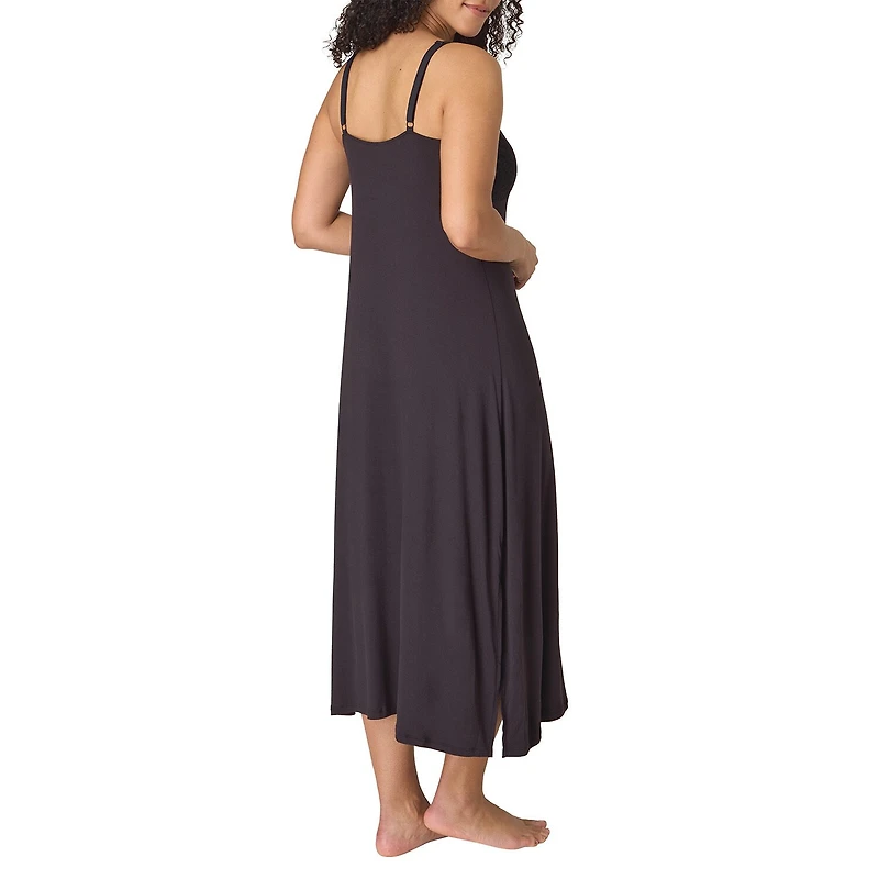 Bali Womens Satin Sleeveless V Neck Nightgown