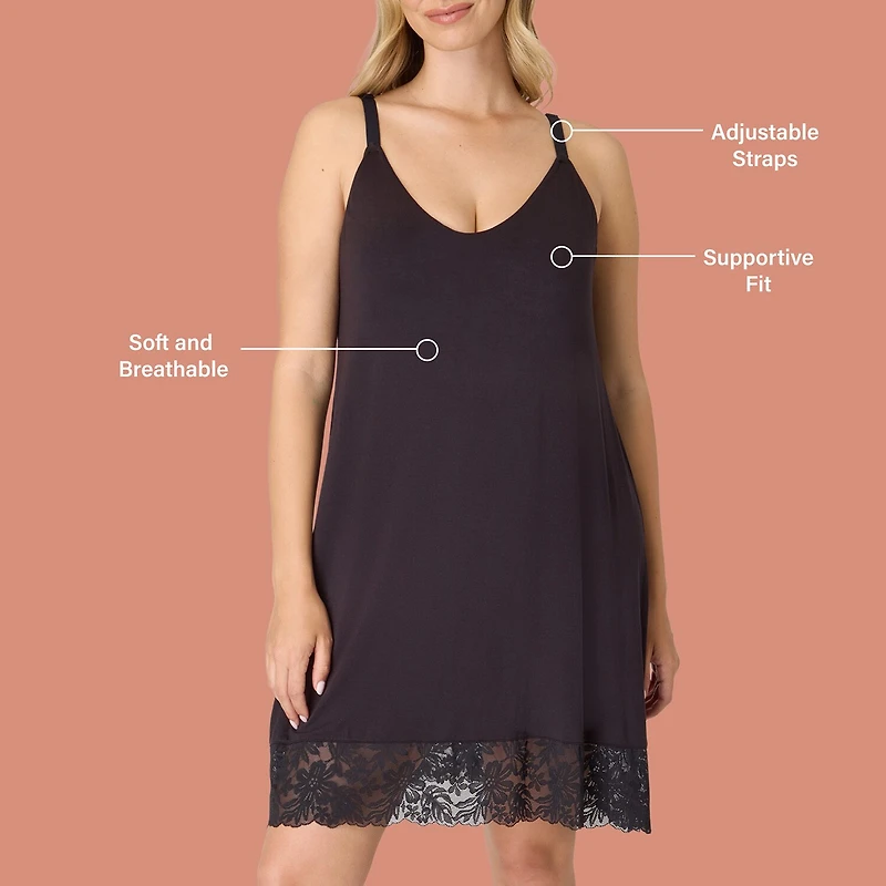 Bali® Breathe Sleepwear Chemise Nightgown, Soft Stretch Lace DFD142
