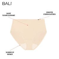 Bali® Cotton Light Tummy Support Moisture Wicking Brief Panties Underwear DFLEBF