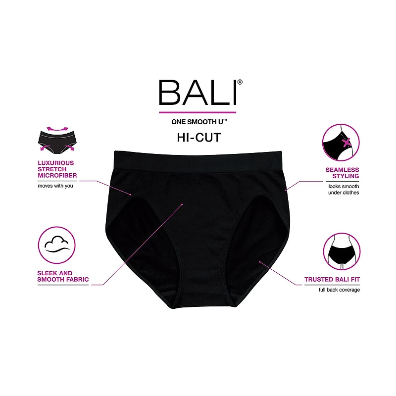 Bali® One Smooth U All Over Smoothing Hi-Cut Panties DF2362