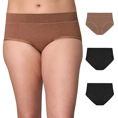 Playtex® Cotton Stretch 3-Pack Tummy Control Moisture-Wicking Hipster Underwear USCSHS
