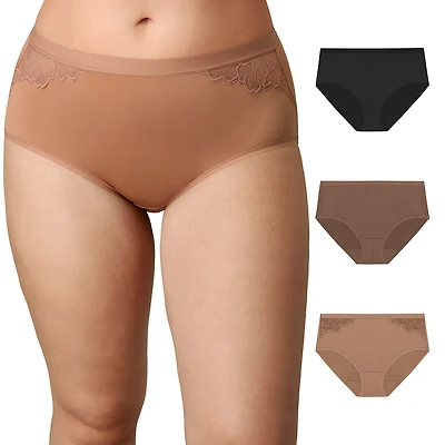 Playtex® 3-Pack Microfiber Full Coverage Hipster Underwear US1001