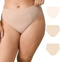 Playtex® Cotton Stretch 3-Pack Cool Comfort Tummy Control High Cut Briefs Underwear USCSHC