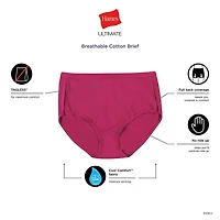 Hanes Ultimate® 6-Pack Breathable Cotton Brief Underwear 40H6CC