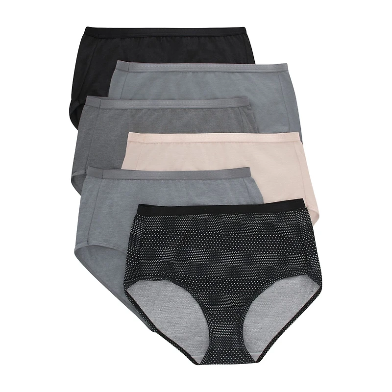 Hanes Ultimate® 6-Pack Breathable Cotton Brief Underwear 40H6CC