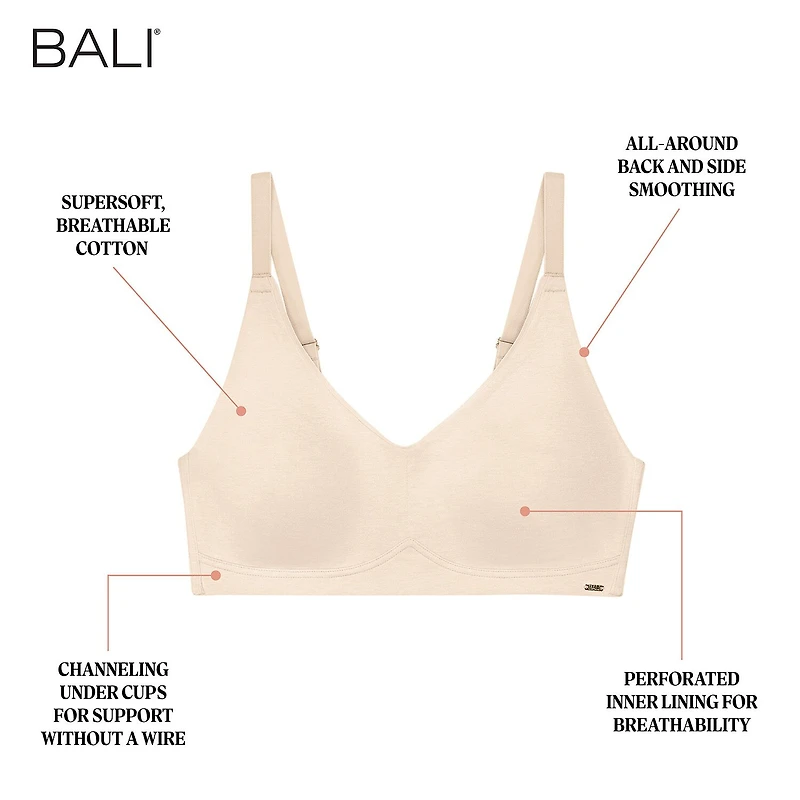Bali® Cotton Collection Wireless Bra DF8130