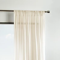 Martha Stewart Glacier Rod Pocket Sheer Set of 2 Curtain Panel