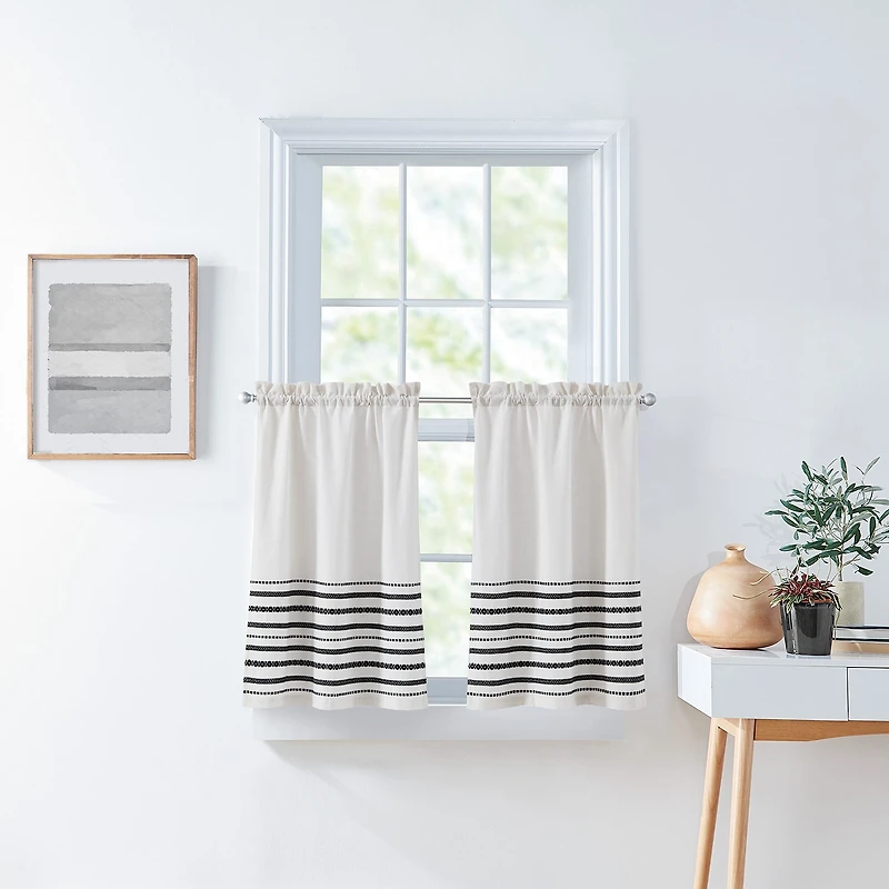 CHF Global Woven 3-pc. Kitchen Curtains & Drapes Window Set