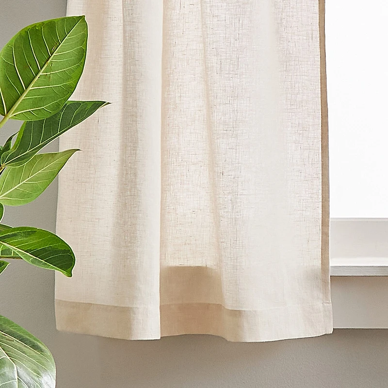 CHF 100% Linen 2-pc. Rod Pocket Window Tier