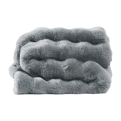 Brooklyn Loom Bubble Faux Fur Throw