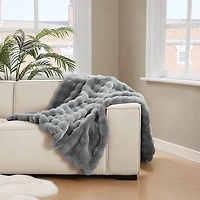 Brooklyn Loom Bubble Faux Fur Throw