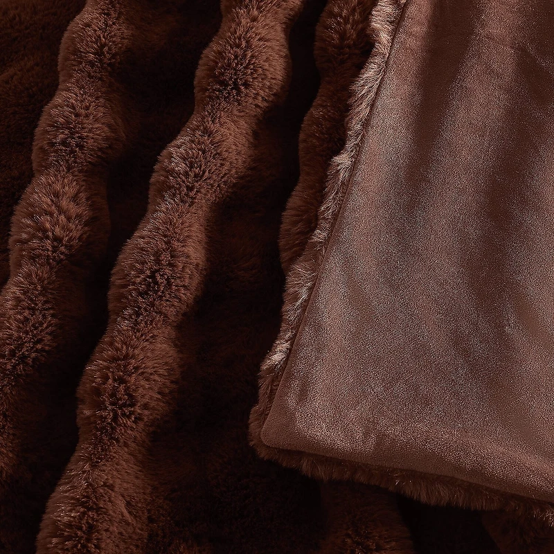 Brooklyn Loom Bubble Faux Fur Throw