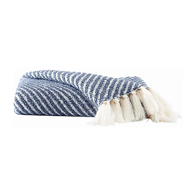 Brooklyn Loom Diagonal Chenille Stripe Throw
