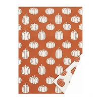 Truly Soft Cozy Pumpkin Reversible Throw