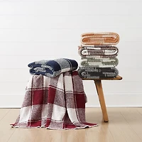 Brooklyn Loom Dusted Plaid Throw