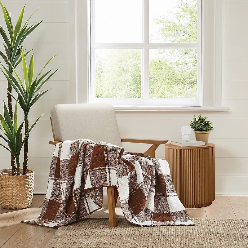 Brooklyn Loom Dusted Plaid Throw