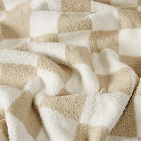 Truly Soft Cozy Checkerboard Reversible Throw