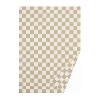 Truly Soft Cozy Checkerboard Reversible Throw
