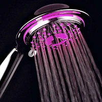 PowerSpa® All-Chrome LED Handheld Shower with Air Jet LED Turbo Pressure-Boost Nozzle Technology
