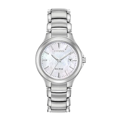 Citizen Chandler Womens Silver Tone Stainless Steel Bracelet Watch Ew2520-56y
