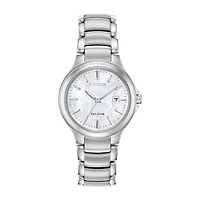 Citizen Chandler Womens Silver Tone Stainless Steel Bracelet Watch Ew2520-56y