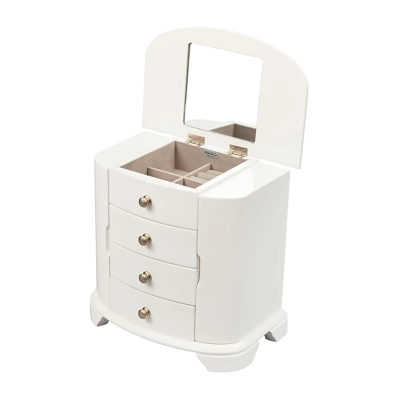 Mele and Co Kaitlyn Musical White Jewelry Box
