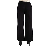 24/7 Comfort Apparel Comfortable Solid Palazzo Pants