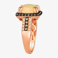 Le Vian® Grand Sample Sale™ Ring featuring 1 5/8 CT. Neopolitan Opal™ 1/3 CT. Chocolate Diamonds® 1/6 CT. Nude Diamonds™ set in 14K Strawberry Gold®