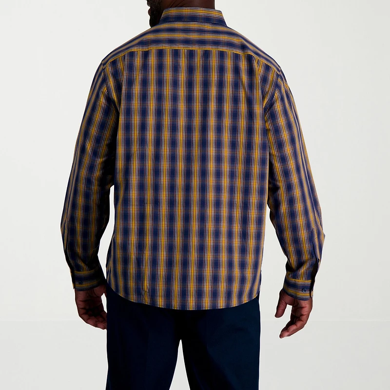 Haggar Mens Long Sleeve Regular Fit Big and Tall Button-Down Shirt
