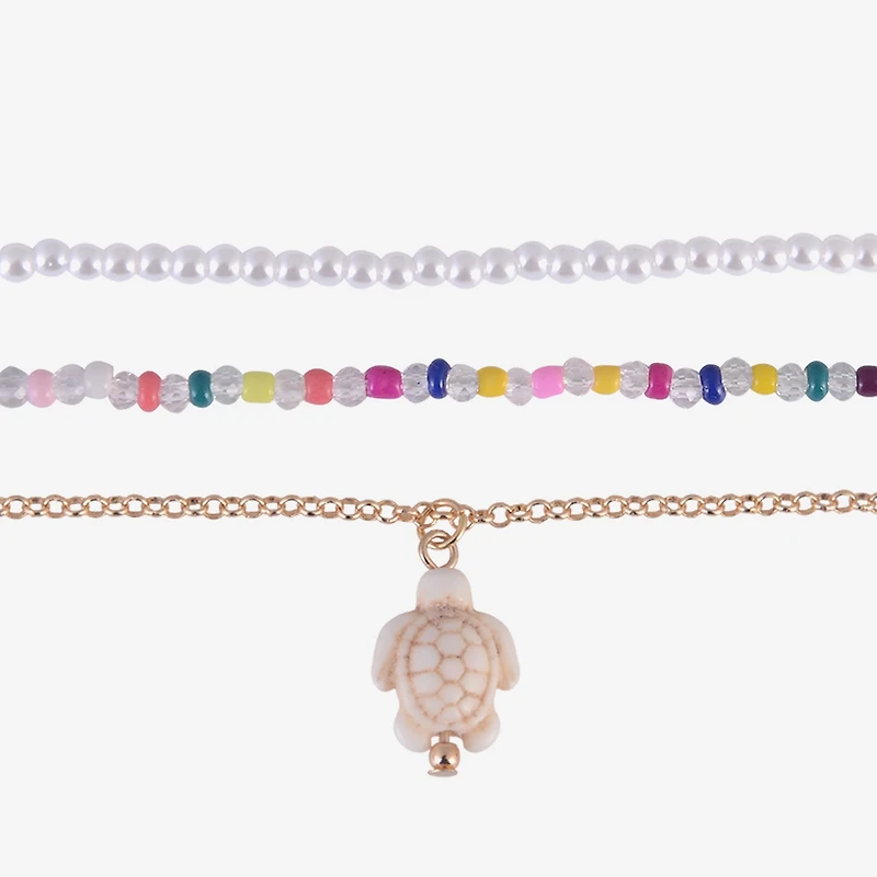 Arizona Gold Tone Turtle Womens 3-pc. Necklace Set